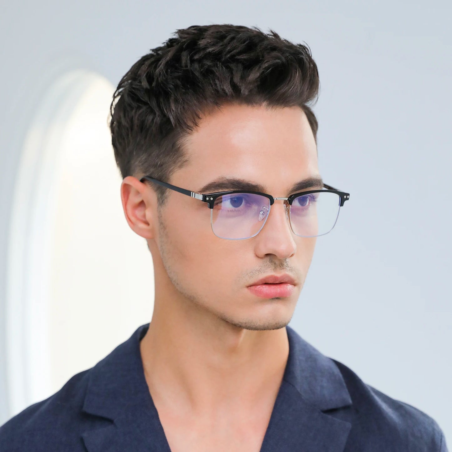 Blue Light Blocking Glasses - Square Computer Glasses Women/Men Eyeglasses Frame，Anti Eyestrain Computer Game Glasses