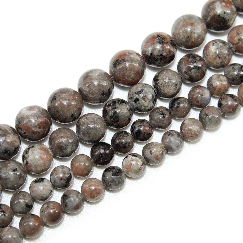 4 6 8 10 12mm Natural purple Stichtite Opal green Larimar stone Round Loose Beads For Jewelry Making DIY Bracelets Necklace 15''