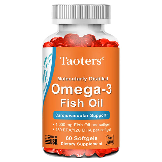 Omega-3 180 EPA / 120 DHA, Molecularly Distilled, Cardiovascular Support, 120 Softgels
