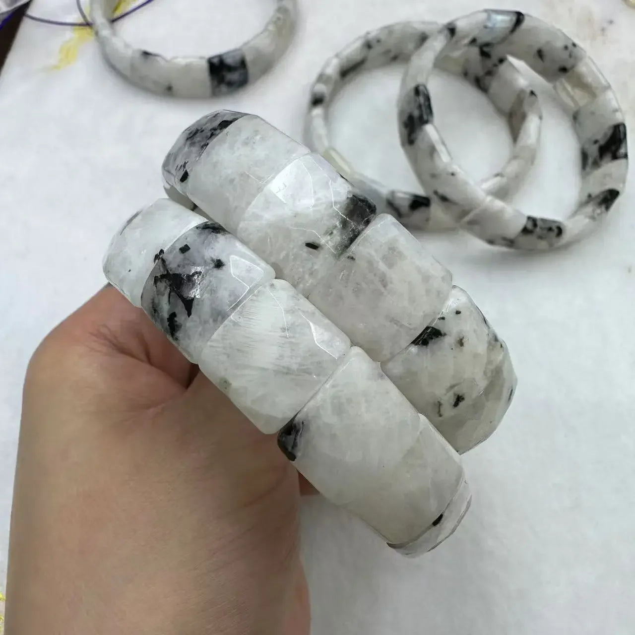 NEW Natural Indian Moonstone 13×15mm Stone Bracelet Gemstone Fashion Jewelry Christmas For Man For Woman Gift Wholesale
