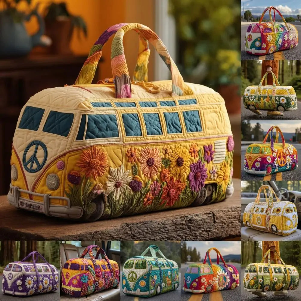 Adjustable Strap Quilted Duffle Bag 3D Quilting Craft Tote Bags Travel Duffel Bag Large Capacity Short-distance Handbag