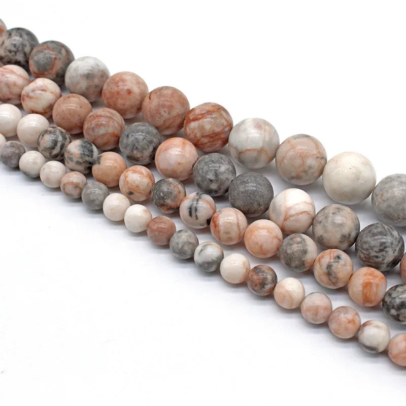 4 6 8 10 12mm Natural purple Stichtite Opal green Larimar stone Round Loose Beads For Jewelry Making DIY Bracelets Necklace 15''