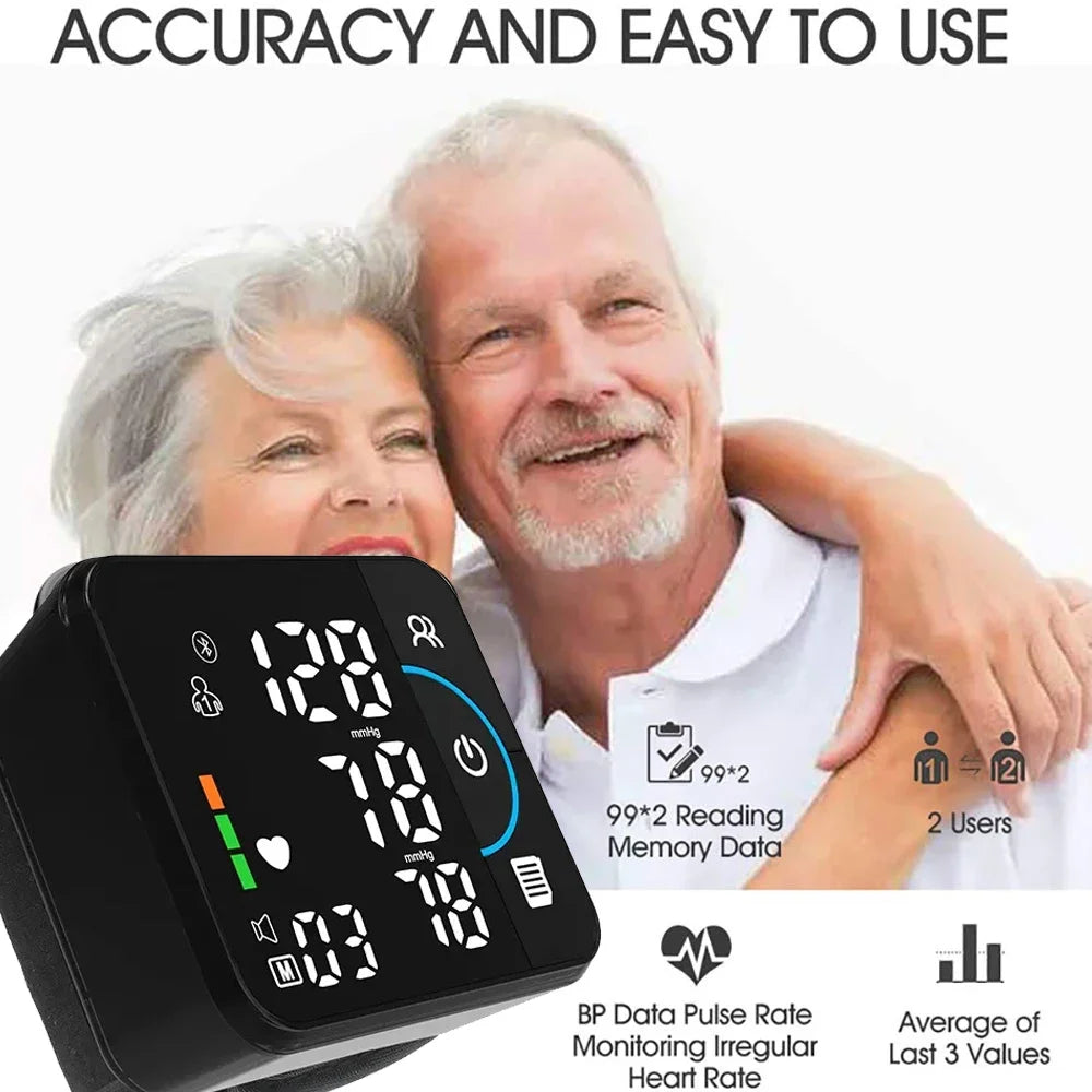 Portable Wrist Blood Pressure Monitor for Intelligent and Precise Measurement Monitoring Blood Pressure and Health at Any Time
