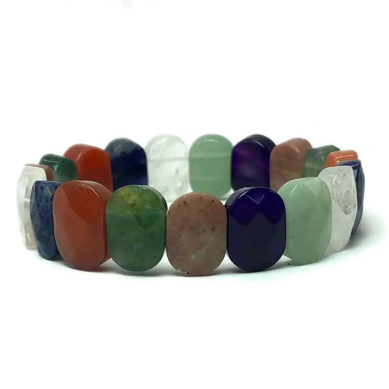Multi-faceted beads 10x20mm bracelet Natural stone bracelet, agate, crystal quartz Simple bracelet Birthday Christmas Gifts