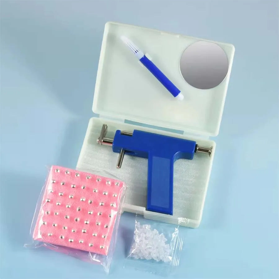 Professional Ear Piercing Gun Kit with 98pcs Stainless Steel Ear Studs-Safety Gun Piercing