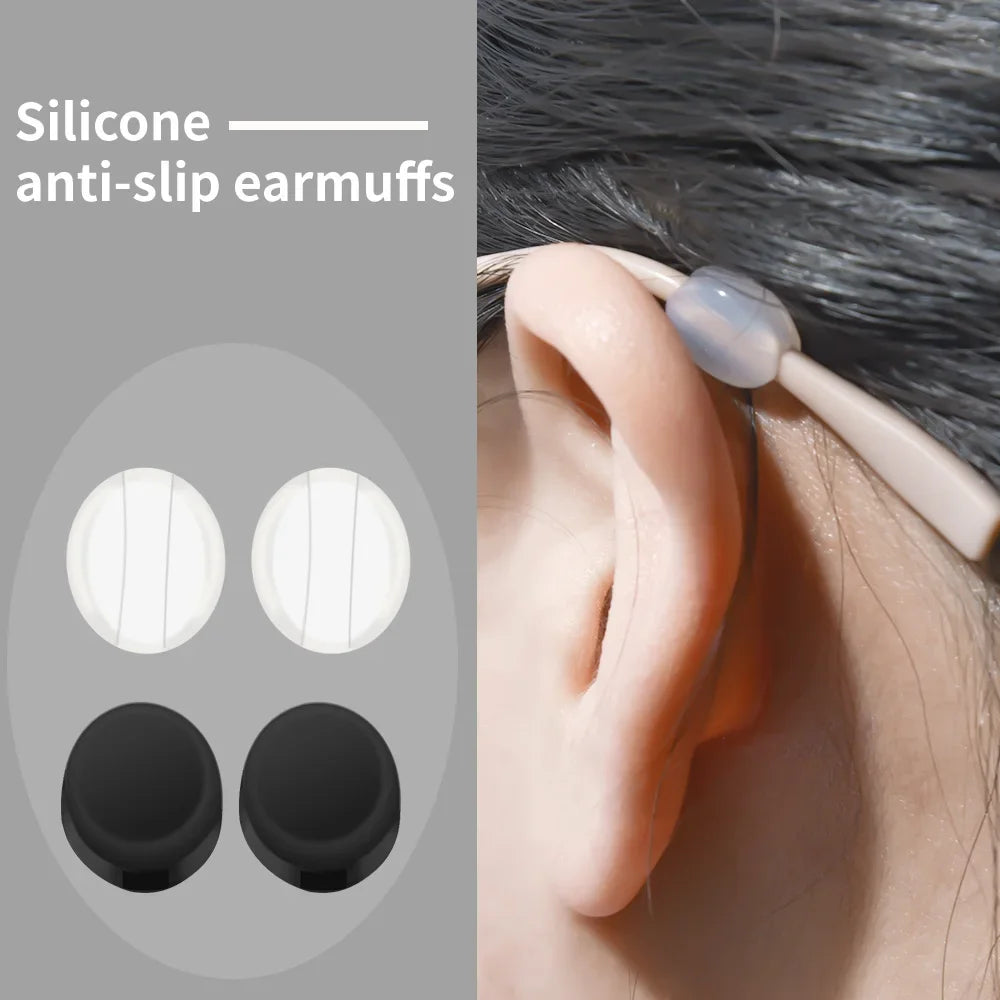 Invisible Round Ear Hook Eyeglasses Silicone Mini Glasses Anti Slip Grip Temple Tip Holder Spectacle Eyewear Accessories