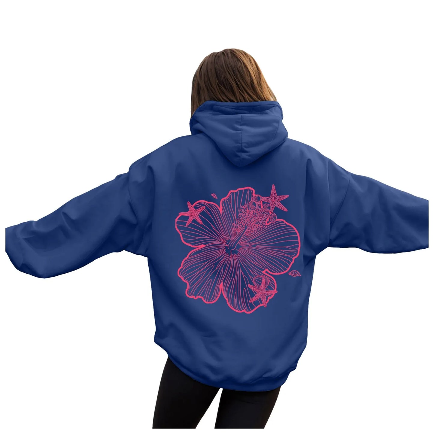 over Sized Hoodies for Women Women Hoodie Hooded Sweatshirt Casual Long Sleeve Pullover Loose Autumn Sweatshirt Long Sweatshirts