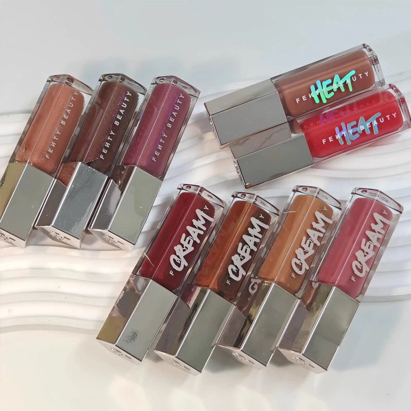 Fenty Beauty MAUVE WIVE Lip Gloss Waterproof Liquid Lipstick Nude Pink Lips Tint Makeup Lip Glaze Cosmetics Red Lip Stain