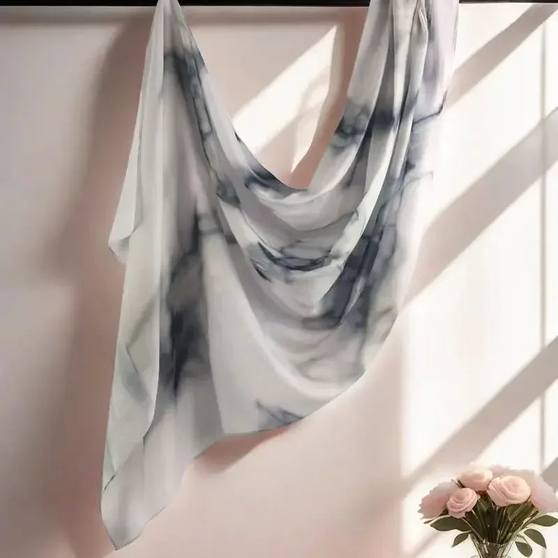 Watercolour Floral Printed Modal Breathable Light Weight Soft Cotton Rayon Viscose Woven Modal Muslim Women Shawl Hijab Scarf