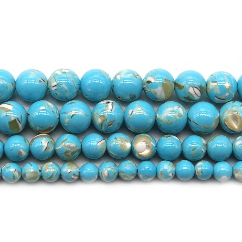 4 6 8 10 12mm Natural purple Stichtite Opal green Larimar stone Round Loose Beads For Jewelry Making DIY Bracelets Necklace 15''