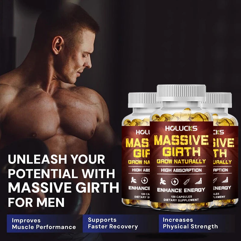Massive Girth Men's Capsules, Enhances Performance & Energy, Provide a Happy Life for Men and Women - 120 Gummy