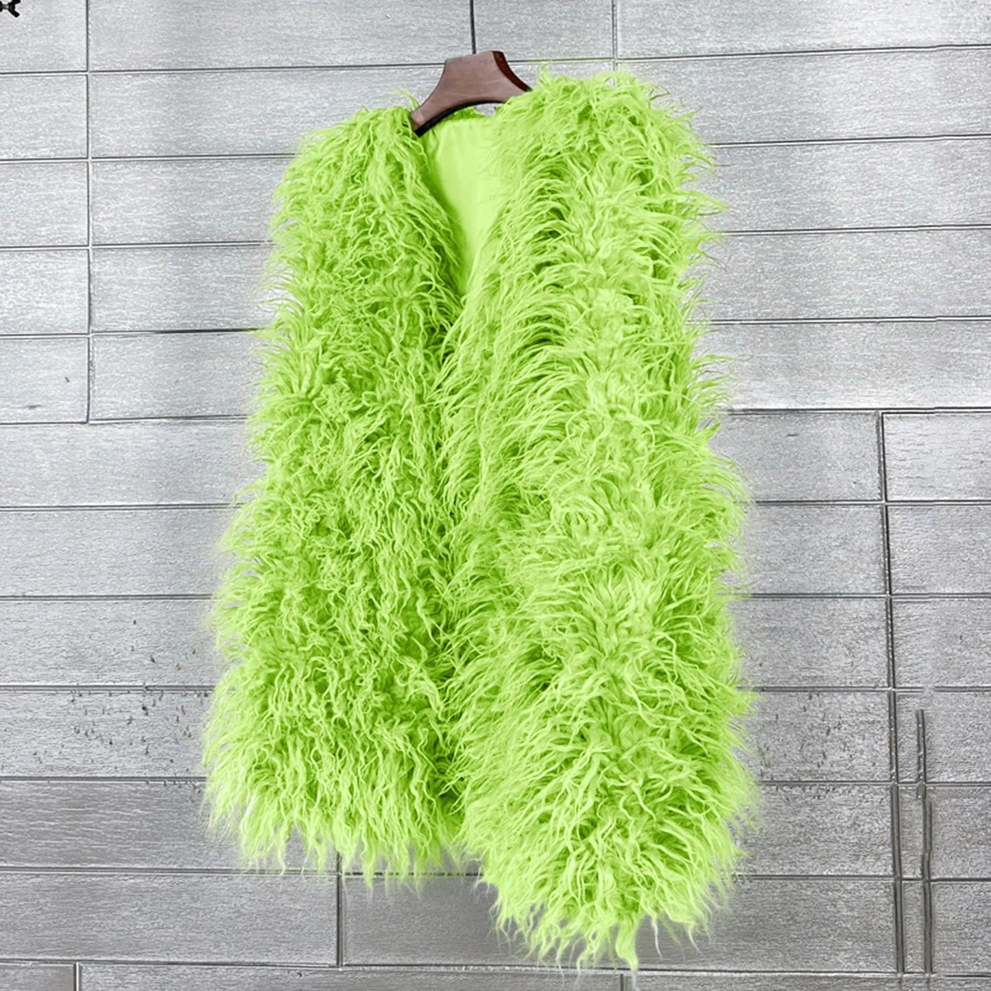 Vest Jacket Women Multicolored Faux Fur Warm Plush Coats Autumn Winter Furry Outwear Sleeveless Waistcoat Open Front Cardigan