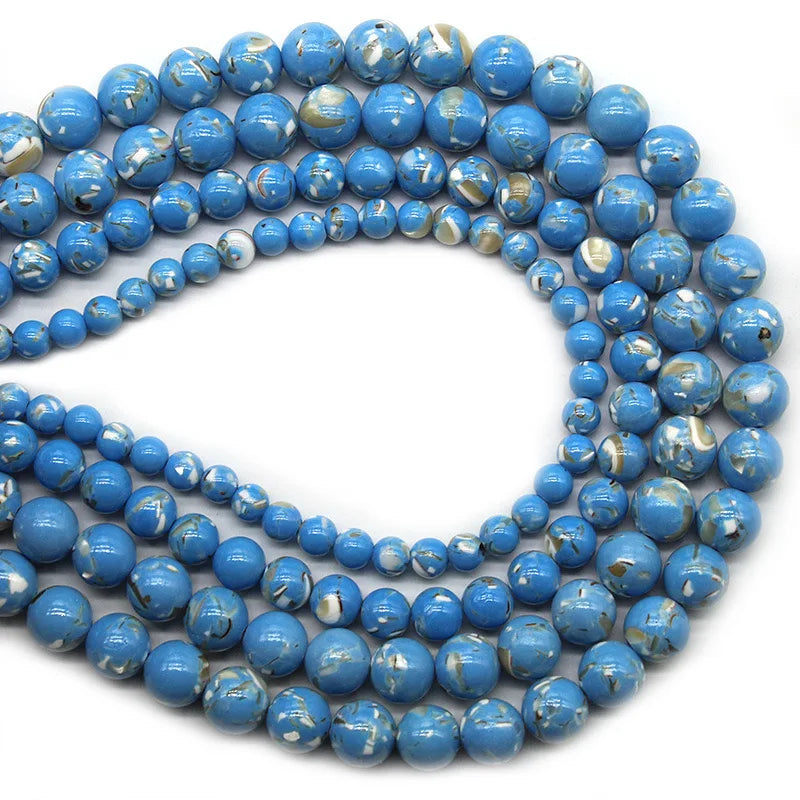 4 6 8 10 12mm Natural purple Stichtite Opal green Larimar stone Round Loose Beads For Jewelry Making DIY Bracelets Necklace 15''