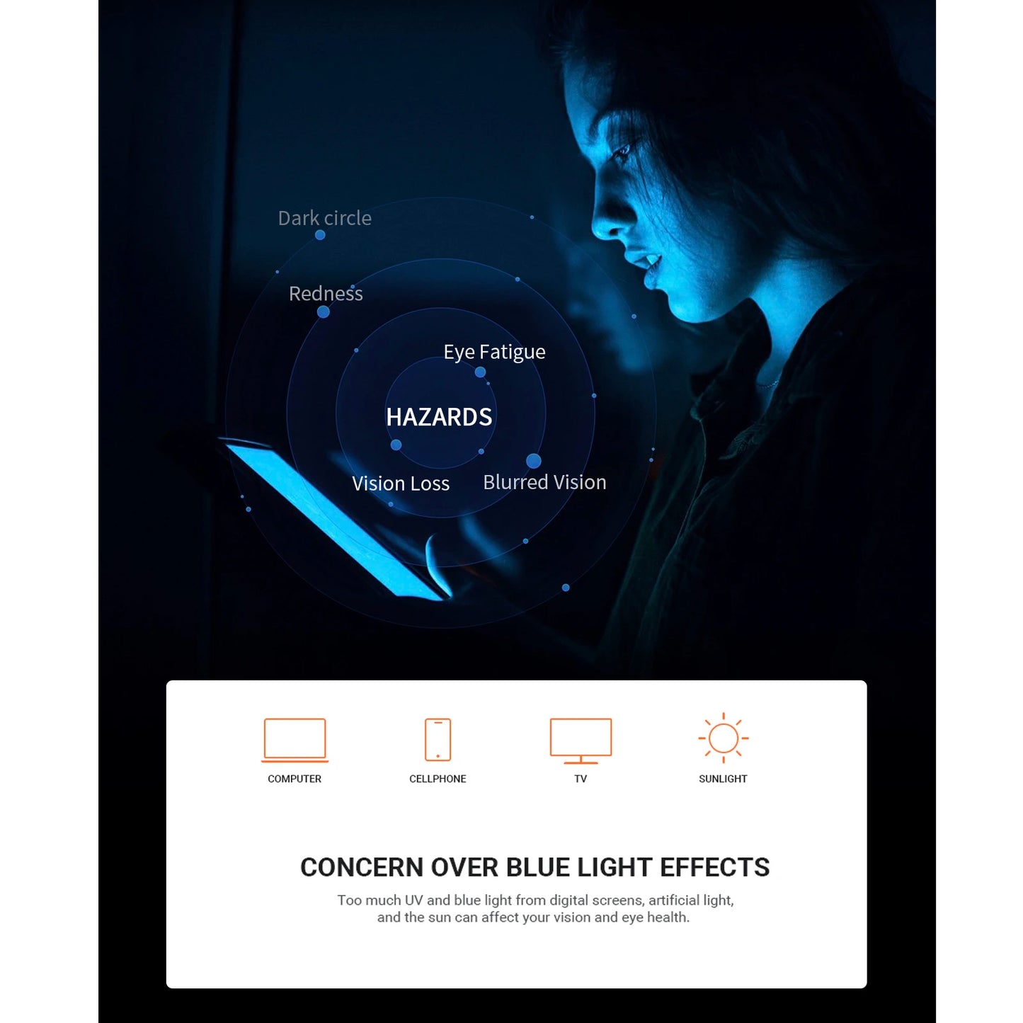 Blue Light Blocking Glasses - Square Computer Glasses Women/Men Eyeglasses Frame，Anti Eyestrain Computer Game Glasses