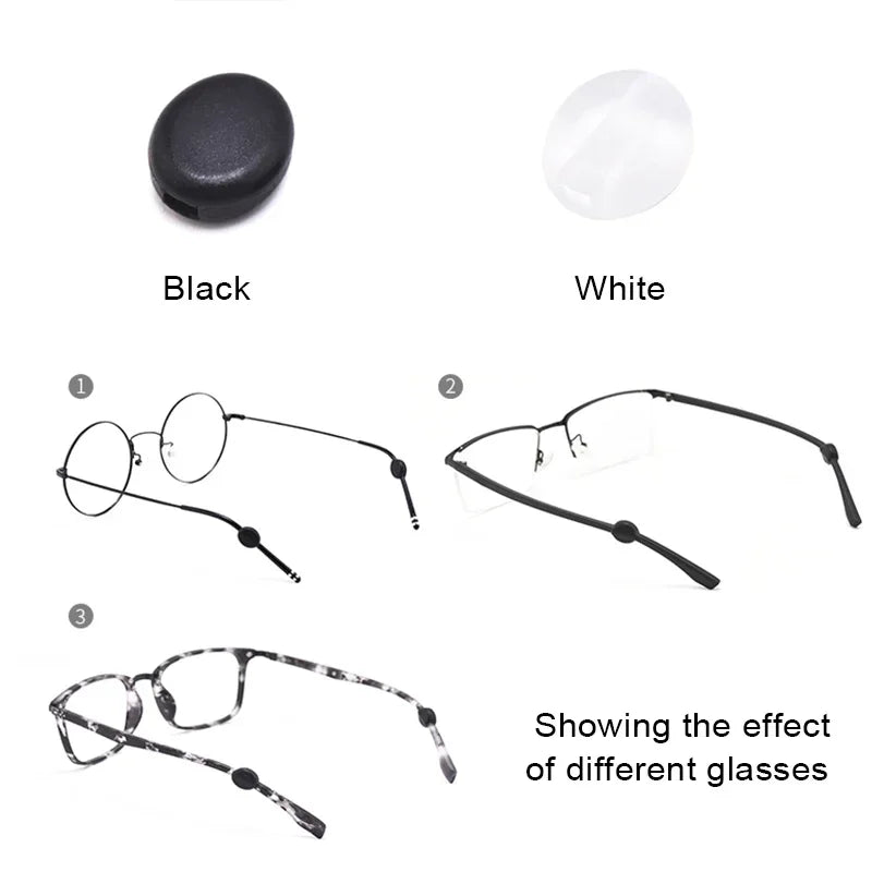 Invisible Round Ear Hook Eyeglasses Silicone Mini Glasses Anti Slip Grip Temple Tip Holder Spectacle Eyewear Accessories