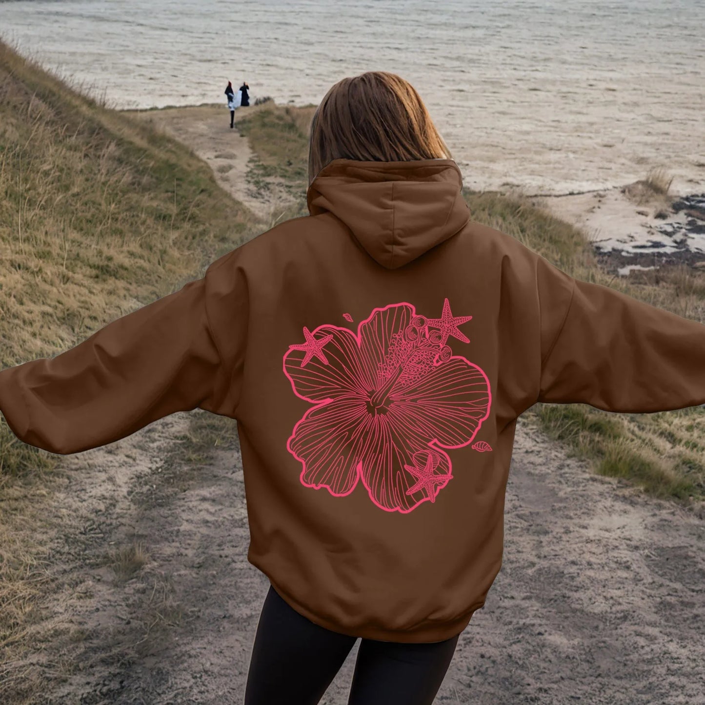 over Sized Hoodies for Women Women Hoodie Hooded Sweatshirt Casual Long Sleeve Pullover Loose Autumn Sweatshirt Long Sweatshirts
