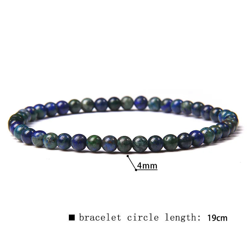 2024 New Stone Bracelet Natural Quartzs Cat Eye Jades Aquamarines Stone Bead Bracelet Stretch Bangle Jewelry Gift For Women Men