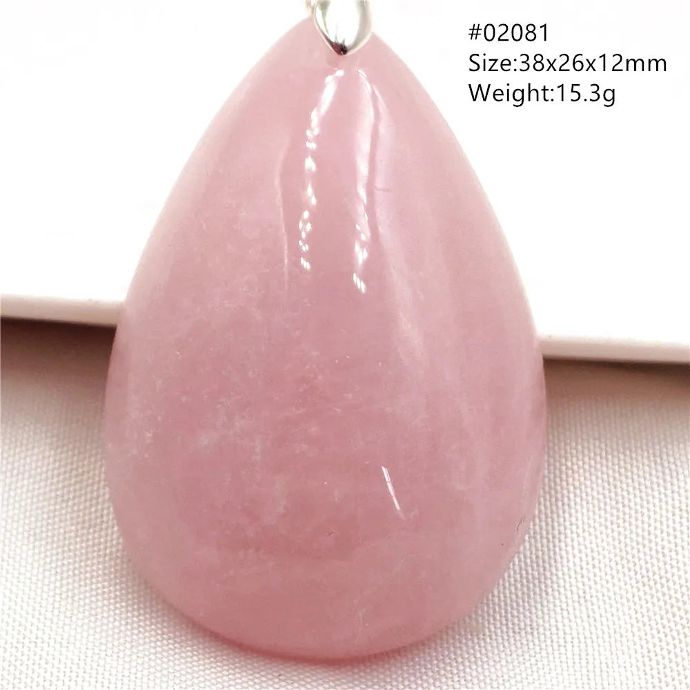 Natural Rose Quartz Pendant Pink Rose Quartz Madagascar Women Men Love Stone AAAAA