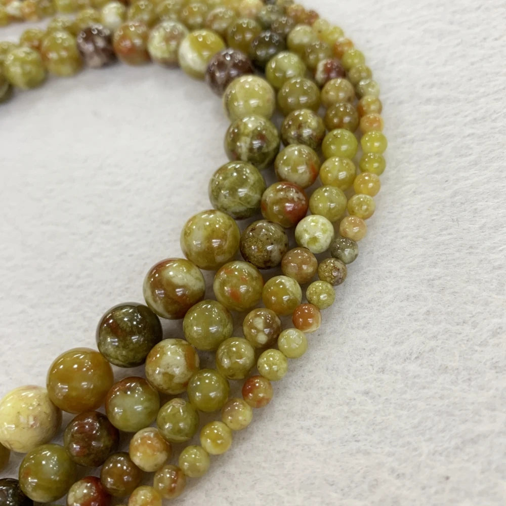 4 6 8 10 12mm Natural purple Stichtite Opal green Larimar stone Round Loose Beads For Jewelry Making DIY Bracelets Necklace 15''
