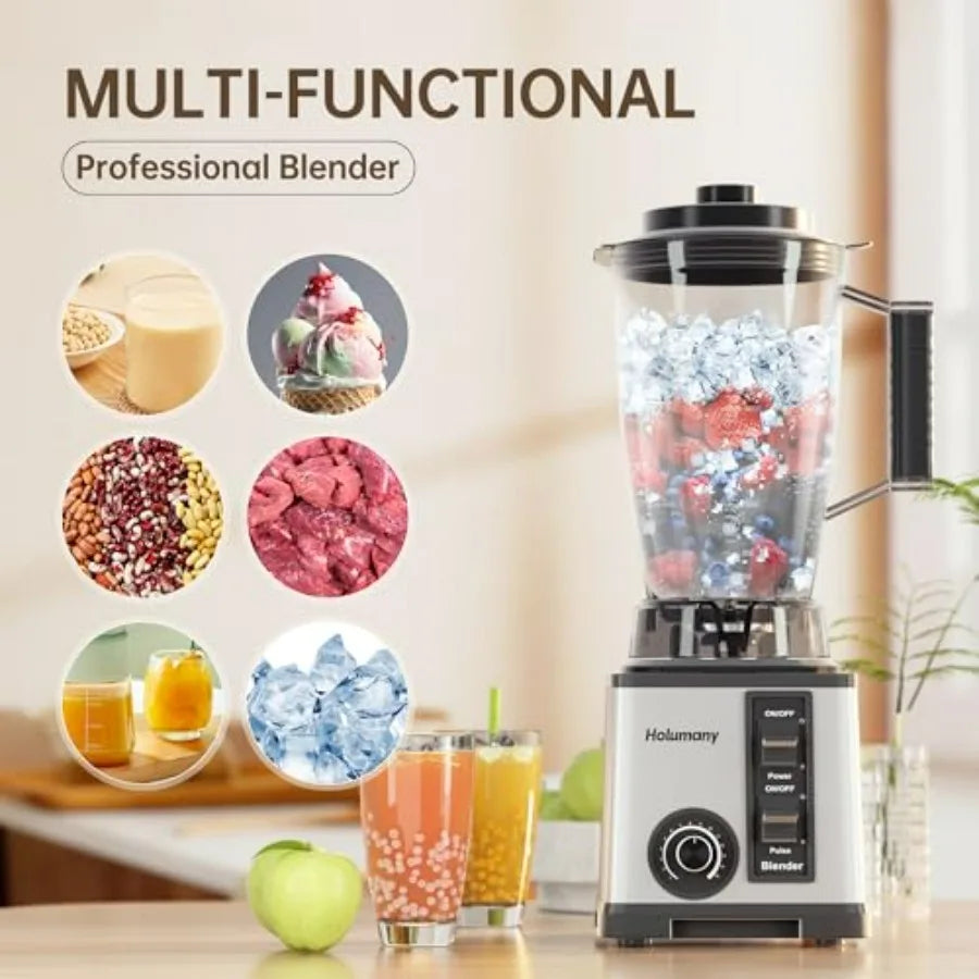 1200W Countertop Blender with 100oz Pitcher for Smoothies/Shakes Blender and Food Processor Combo in Stainless Steel with 3-Cup