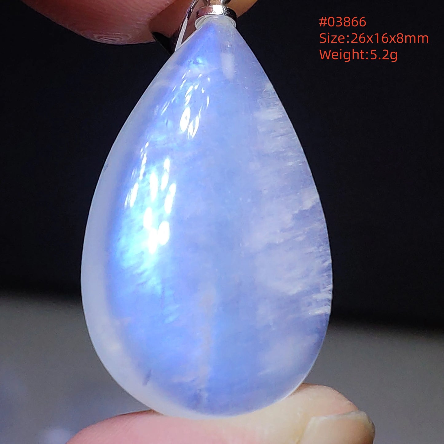 Natural Moonstone Blue Light Pendant Oval Beads Women Men Necklace 925 Silver Moonstone Pendant AAAAAA